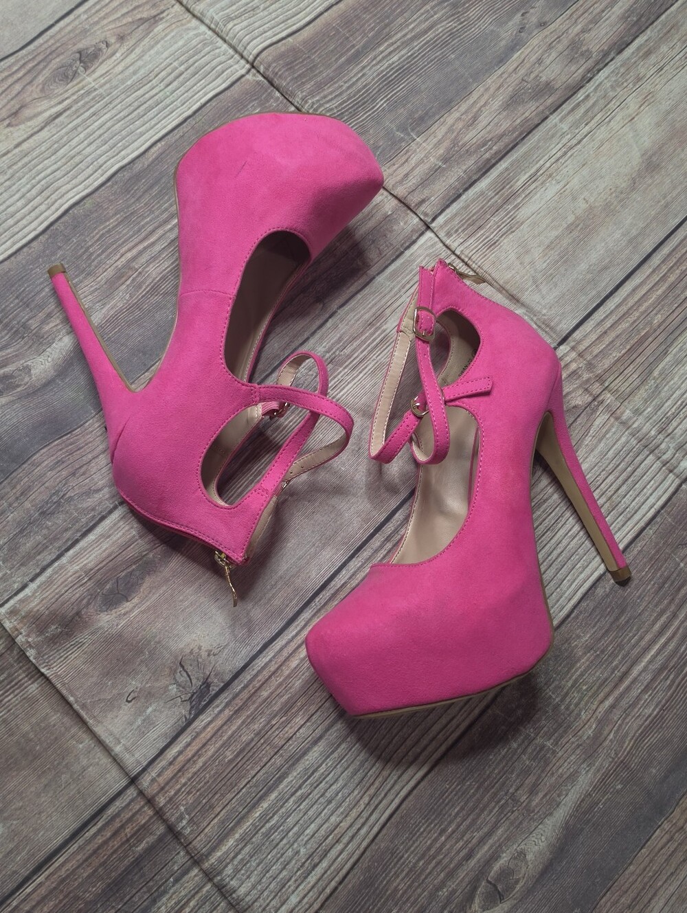 Dream Pairs Pink Platform Strappy Heels